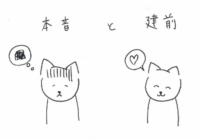 本音(ほんね)と建前(たてまえ) / Les véritables sentiments et les opinions qu’elle ...